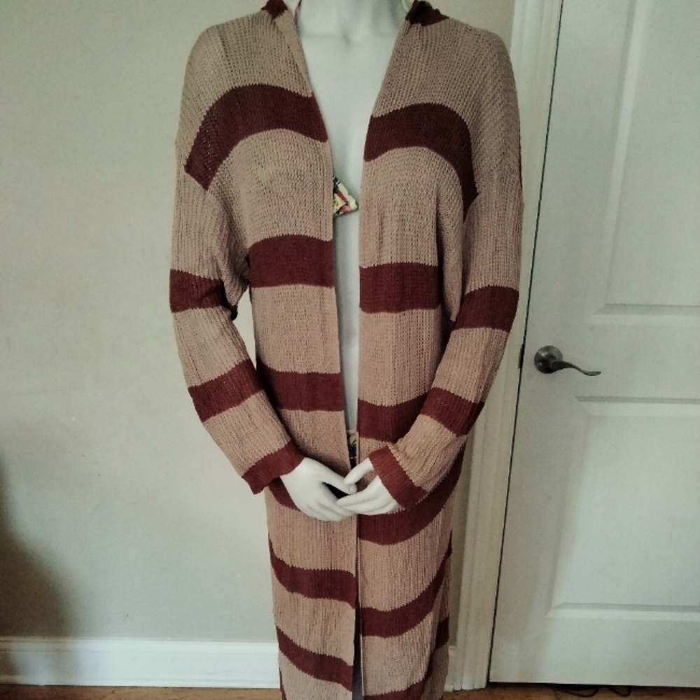 Shein Curve long hooded cardigan